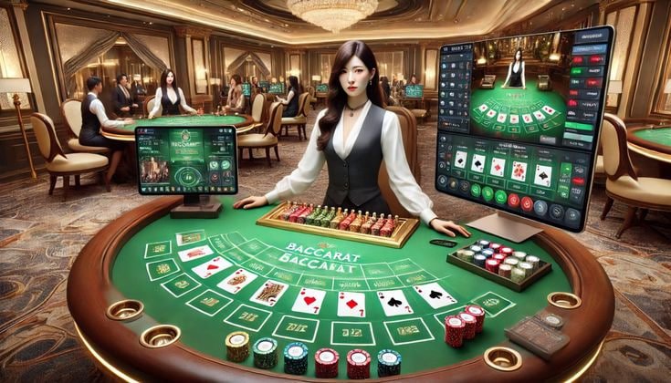 Live dealer baccarat table streamed on sg777 com for Philippines players